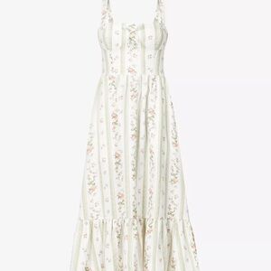 Reformation Maegan floral-print linen midi dress